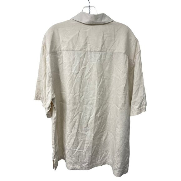 Jamaica Jaxx Shirt Adult Medium Beige Tan Button Up Casual Hawaiian Silk Men’s L - Picture 7 of 7